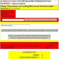 Karteikarten-System: englisch Woerterbuch-Trainer Robotertechnik / Handhabungstechnik / Mechatronik